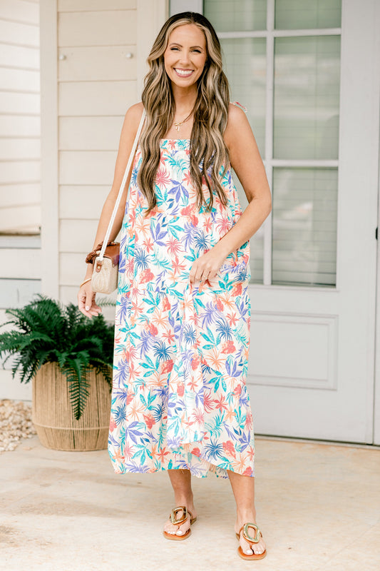 Vestido Bueno Verte Otra Vez, Azul Tropical