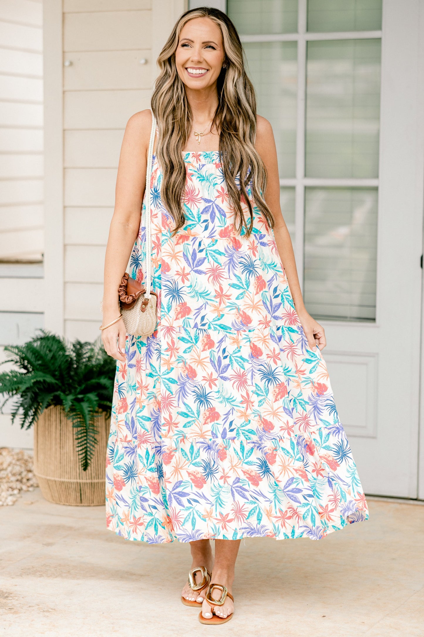 Vestido Bueno Verte Otra Vez, Azul Tropical