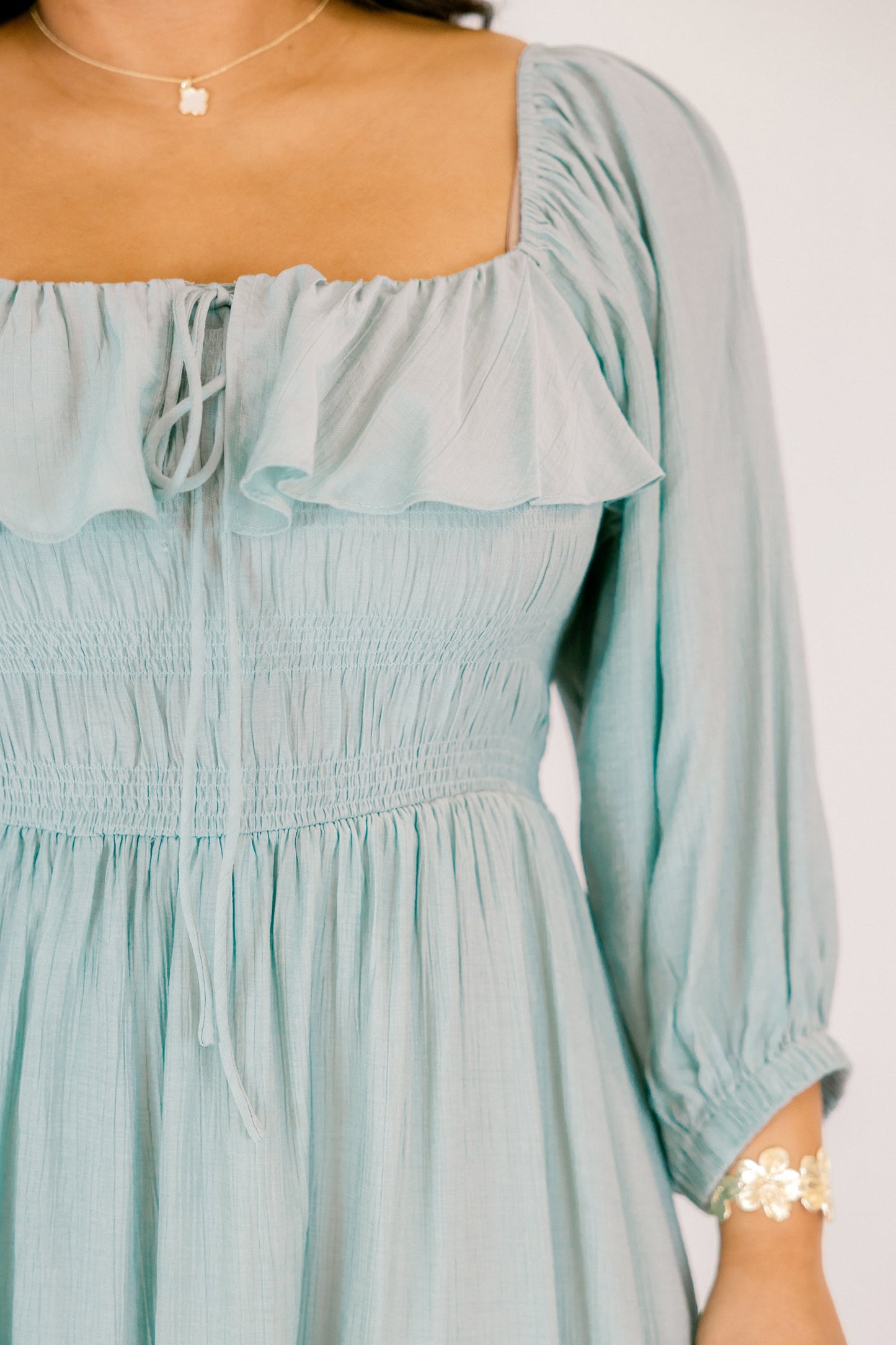 Vestido Lleno de Gracia, Verde Agua