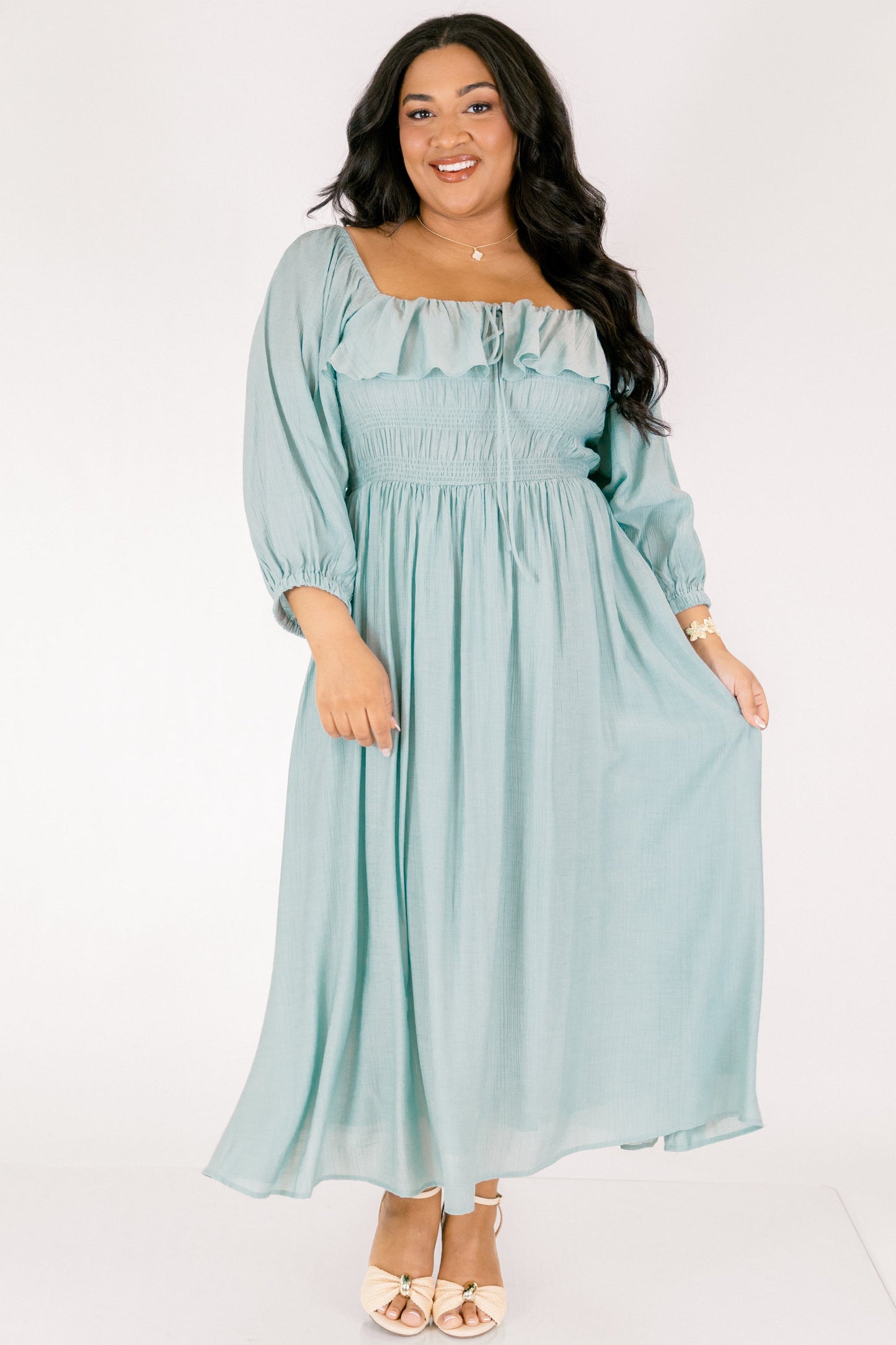 Vestido Lleno de Gracia, Verde Agua
