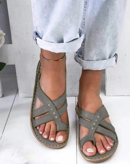 Aroa - Damskie sandały na obcasie z otwartym noskiem