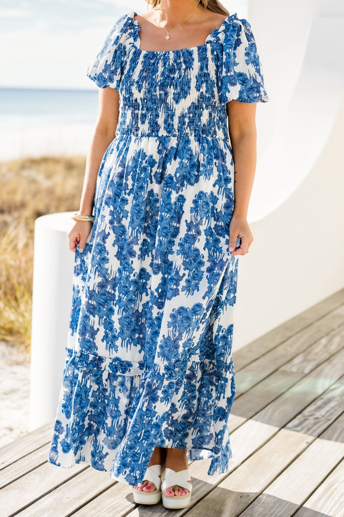 Vestido Maxi Heavy On My Heart, Azul