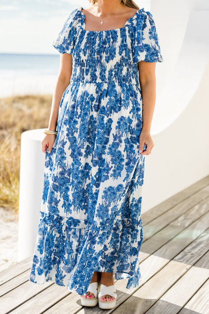 Vestido Maxi Heavy On My Heart, Azul