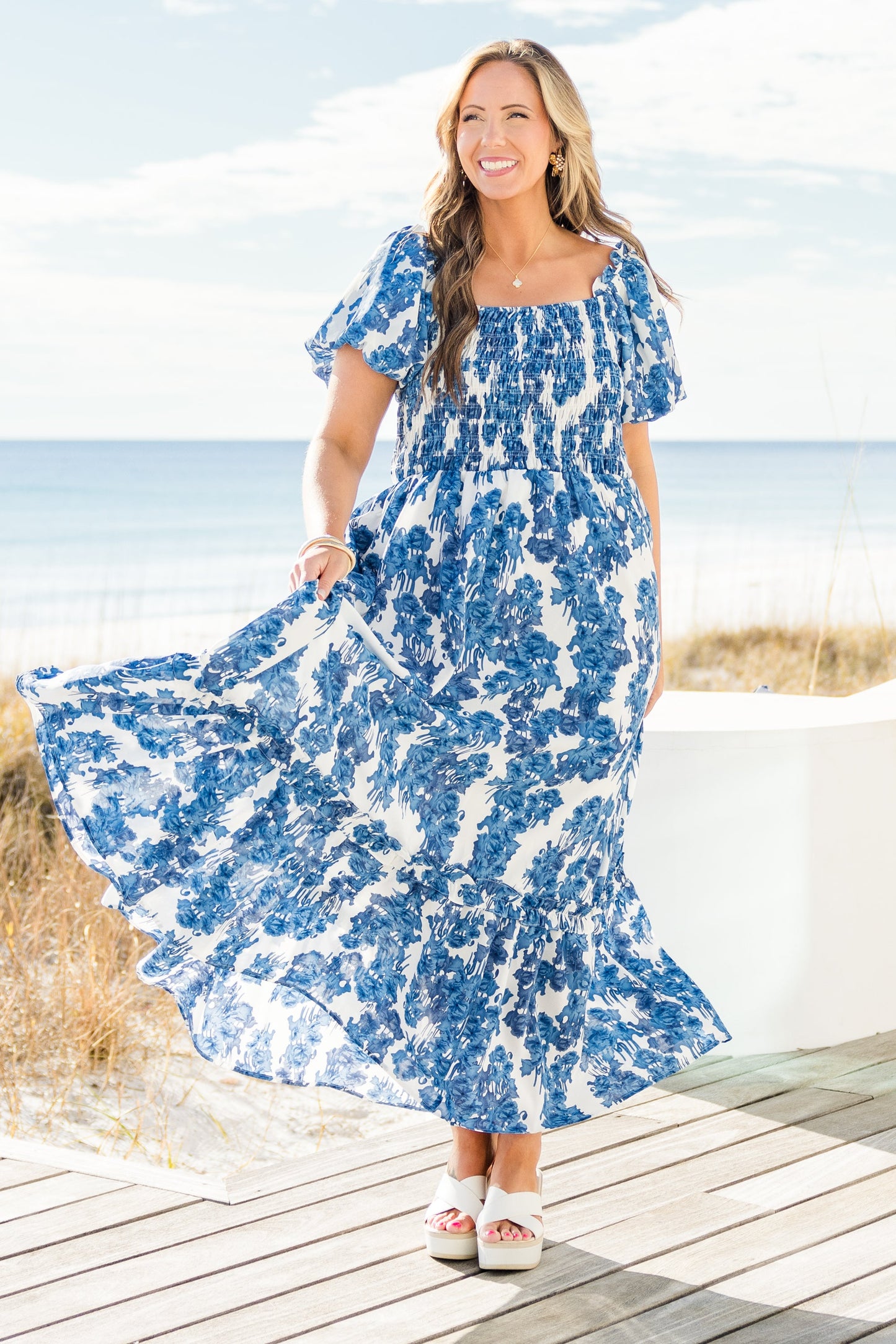 Vestido Maxi Heavy On My Heart, Azul