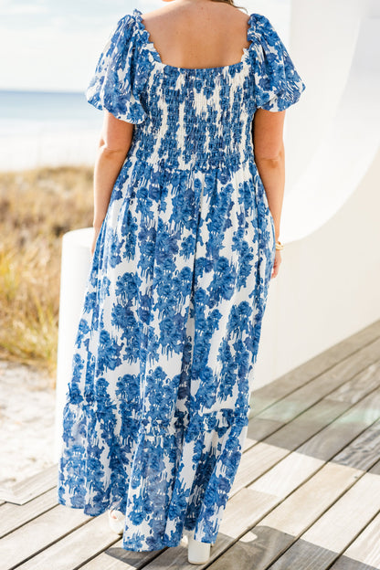 Vestido Maxi Heavy On My Heart, Azul