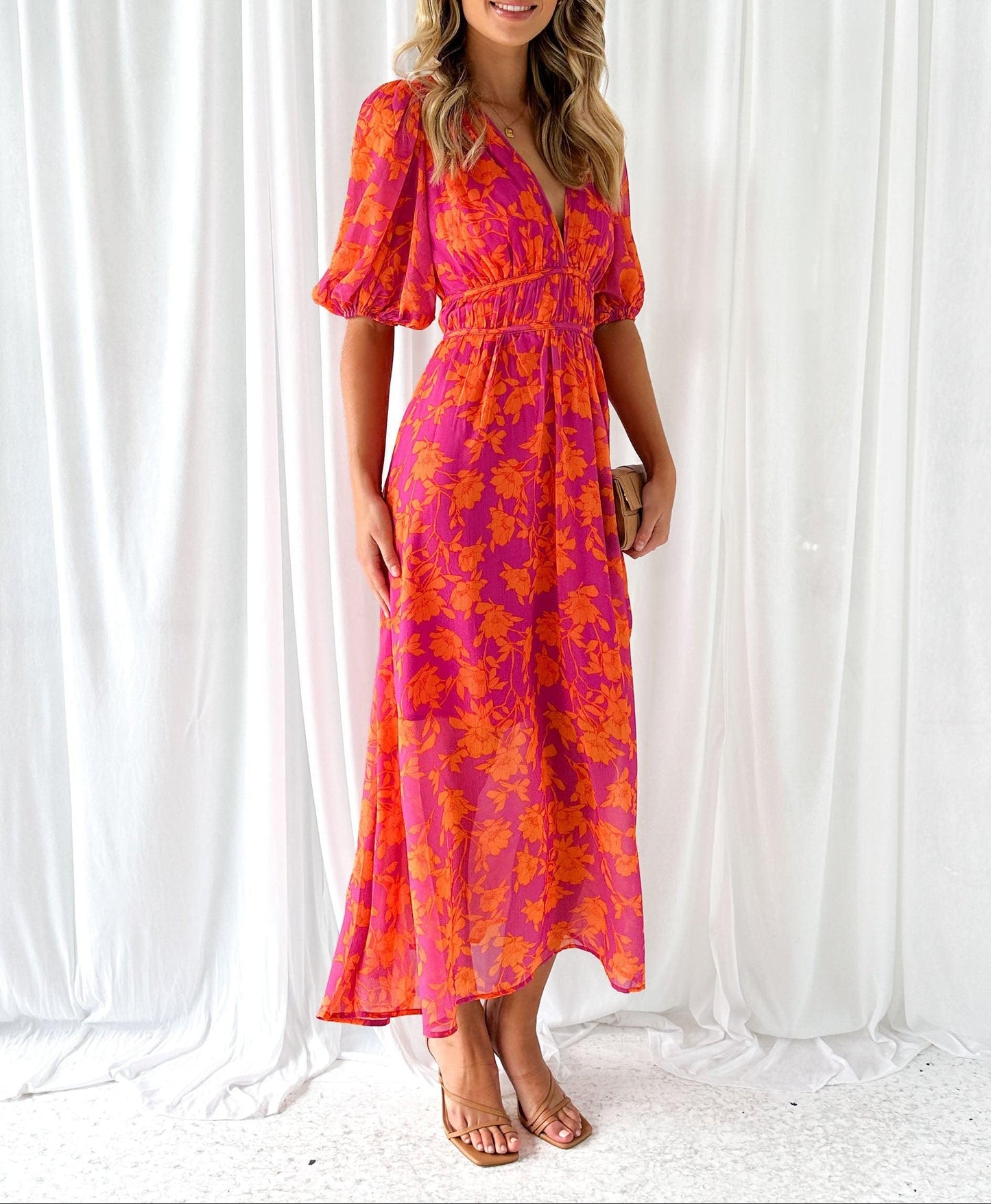 Luna™ - Vestido Midi de Flora Moderno