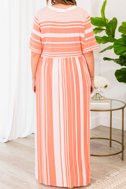 Soy La Única Vestido, Coral-Blanco