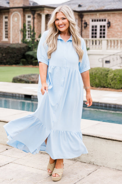 En Tu Lugar Feliz Vestido, Azul