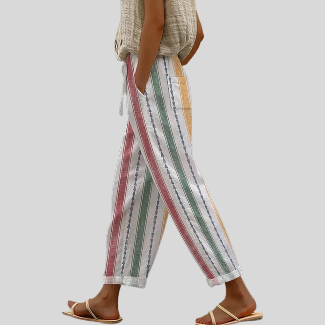 Léonie | Pantalón Rayado Colorido Estival