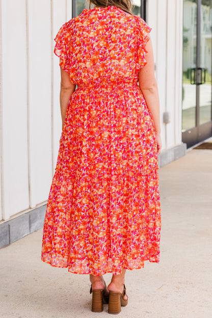 Vestido "Keep 'Em Guessing", Mandarina
