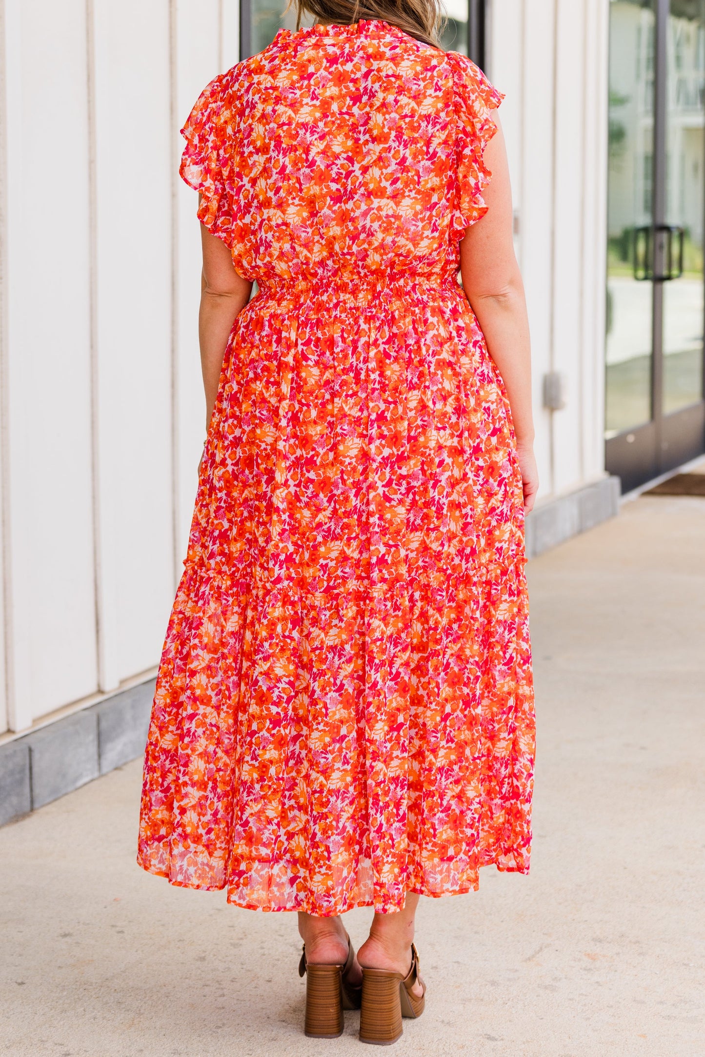 Vestido Keep 'Em Guessing, Mandarina