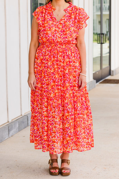 Vestido "Keep 'Em Guessing", Mandarina
