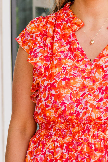Vestido "Keep 'Em Guessing", Mandarina