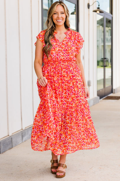 Vestido "Keep 'Em Guessing", Mandarina