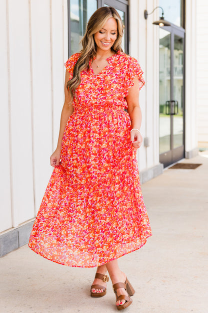 Vestido Keep 'Em Guessing, Mandarina