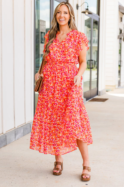 Vestido Keep 'Em Guessing, Mandarina