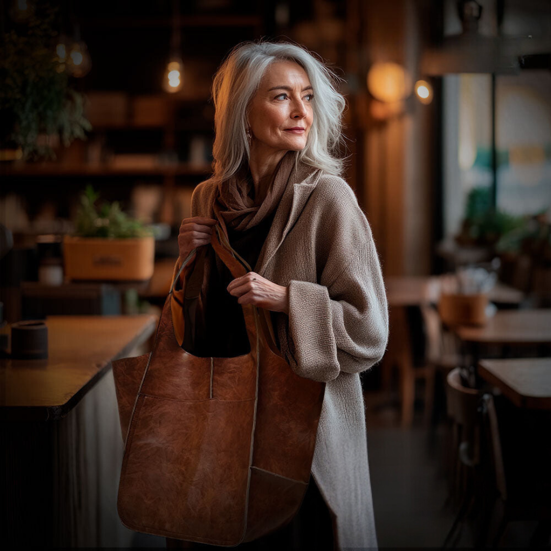 Élise | Bolsa Tote Oversize de Cuero Suave