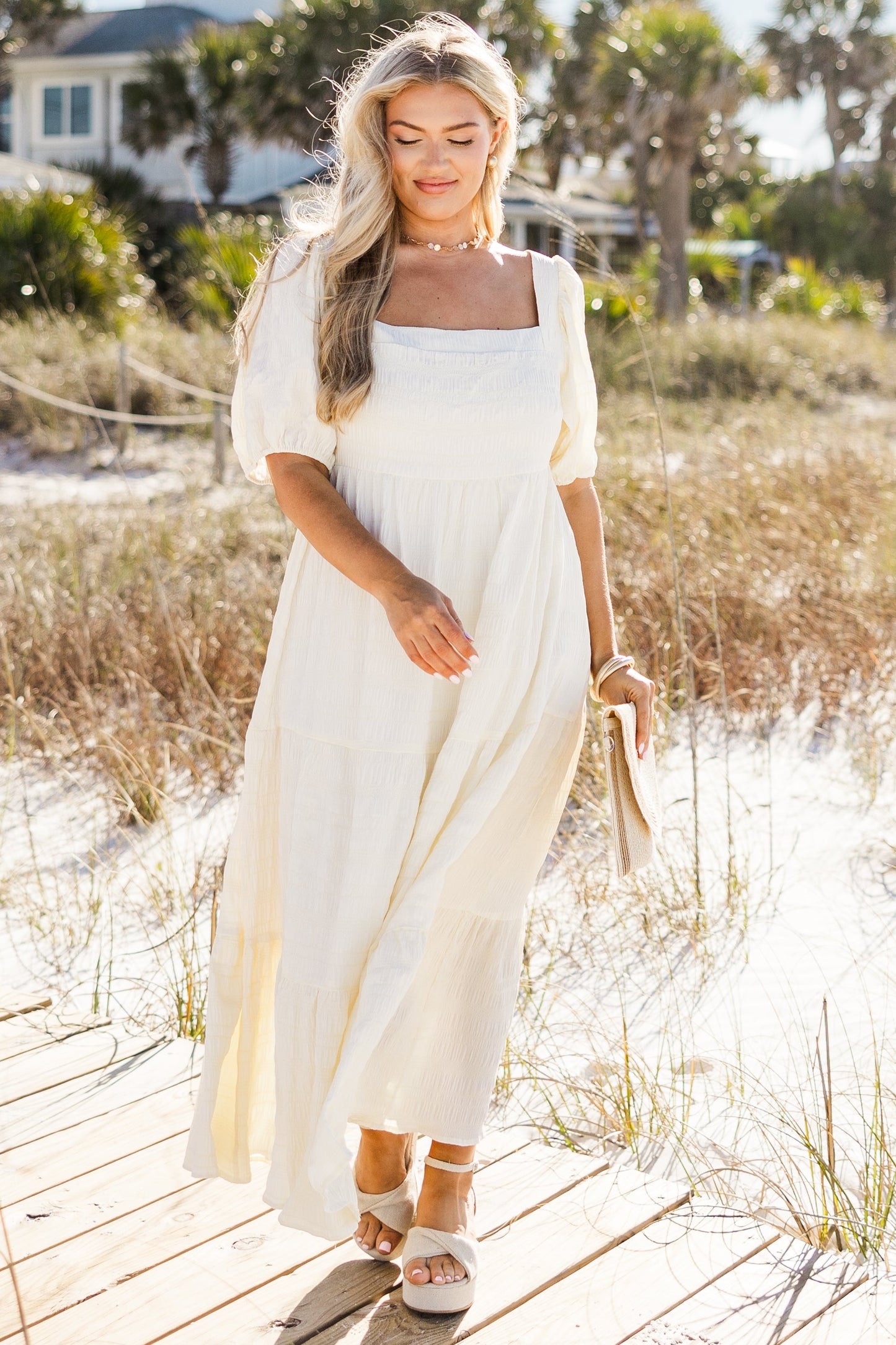 Vestido Let's Get Away, Crema
