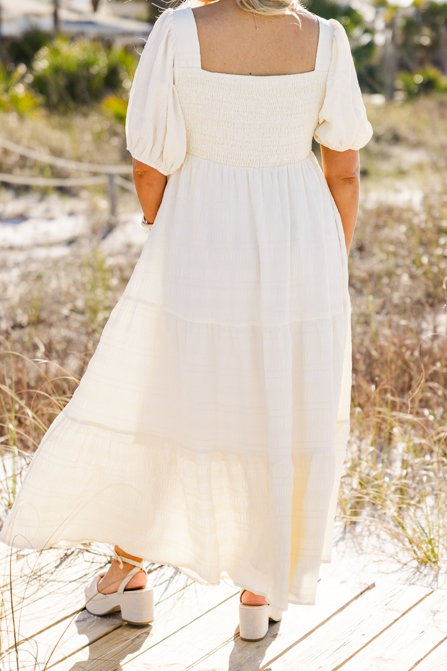 Vestido Let's Get Away, Crema