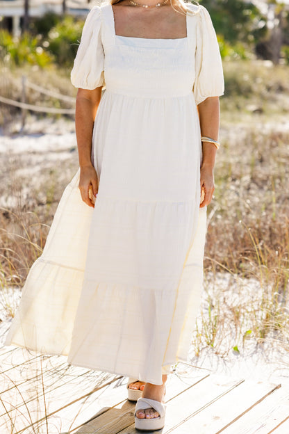 Vestido Let's Get Away, Crema