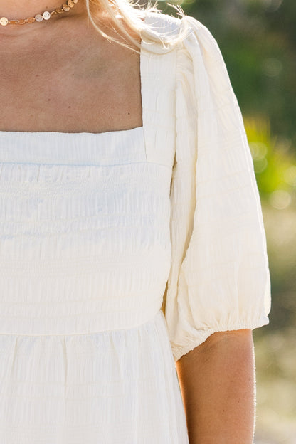 Vestido Let's Get Away, Crema