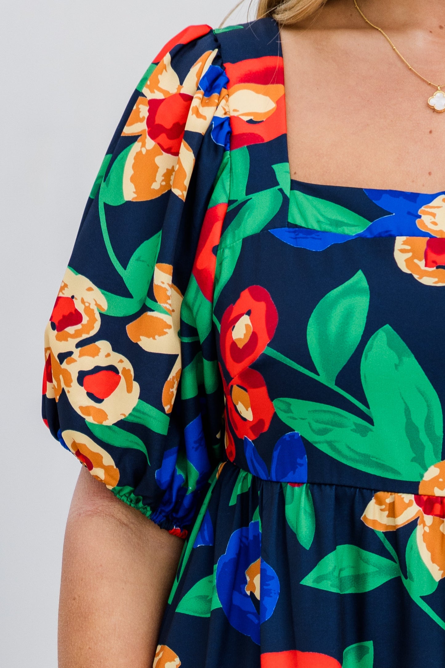 Vestido Let's Get Away, Floral Marino