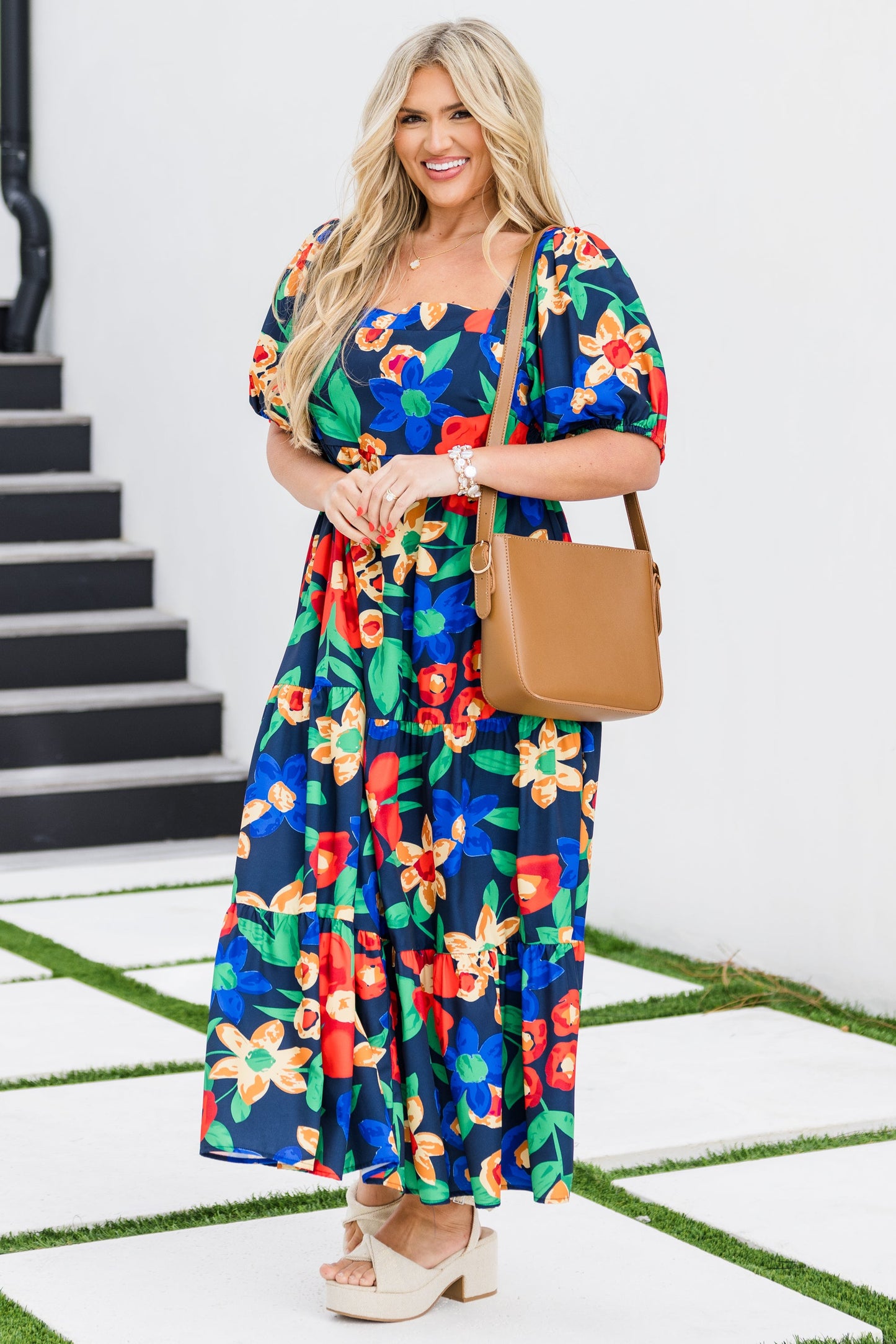 Vestido Let's Get Away, Floral Marino