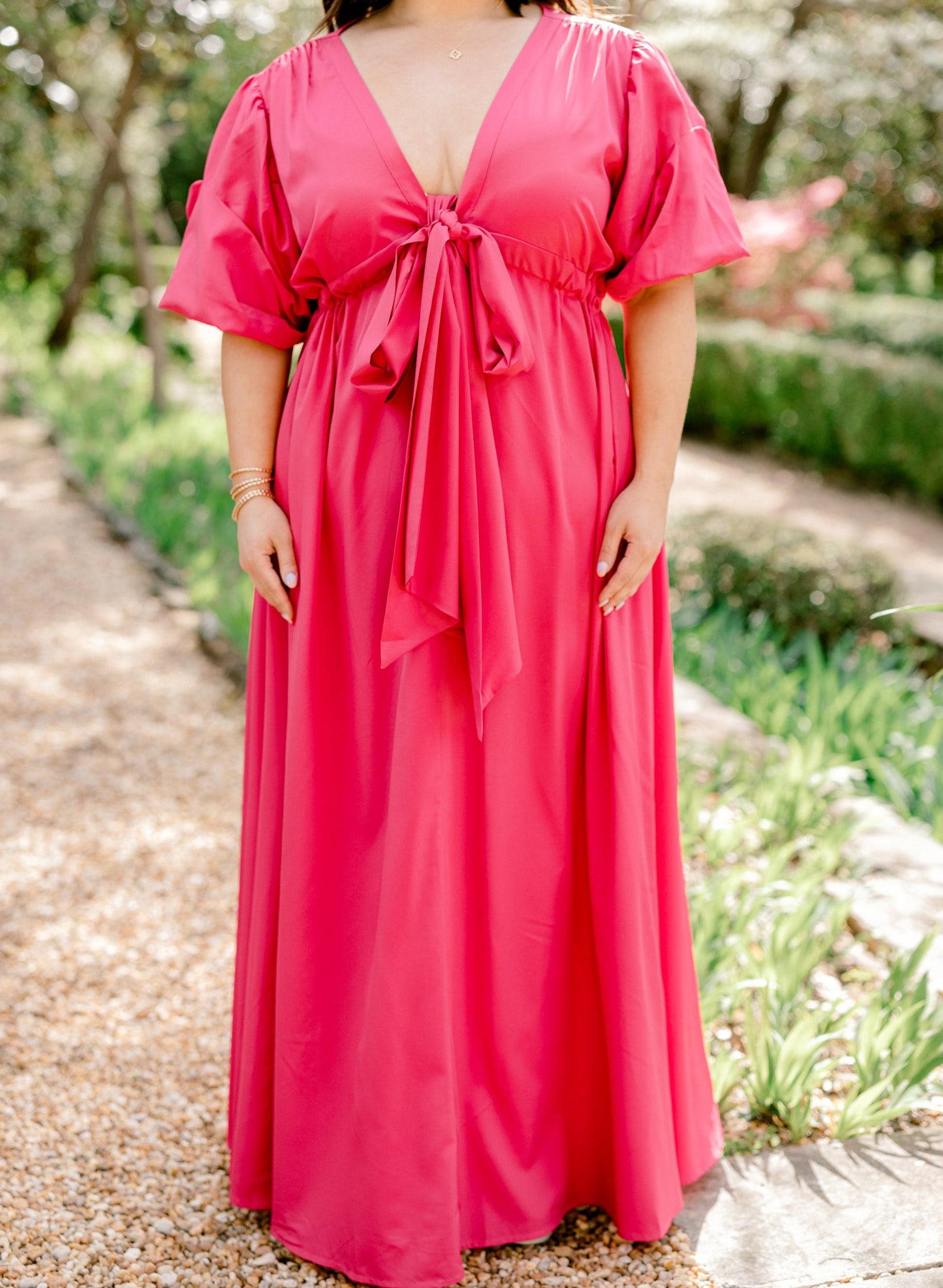 Vestido Maxi Mirándome, Fucsia