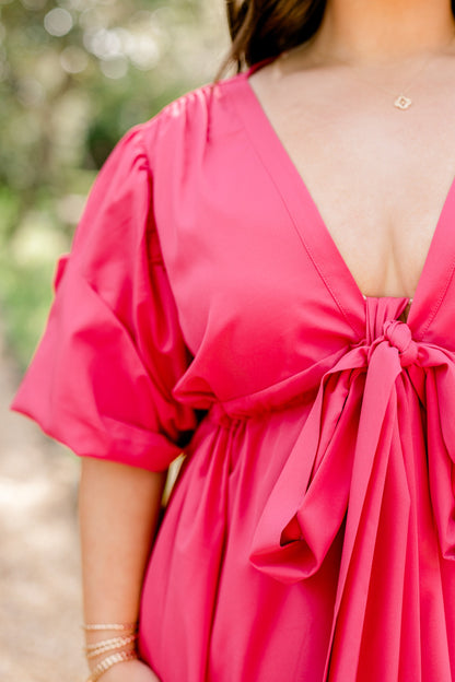 Vestido Maxi Mirándome, Fucsia