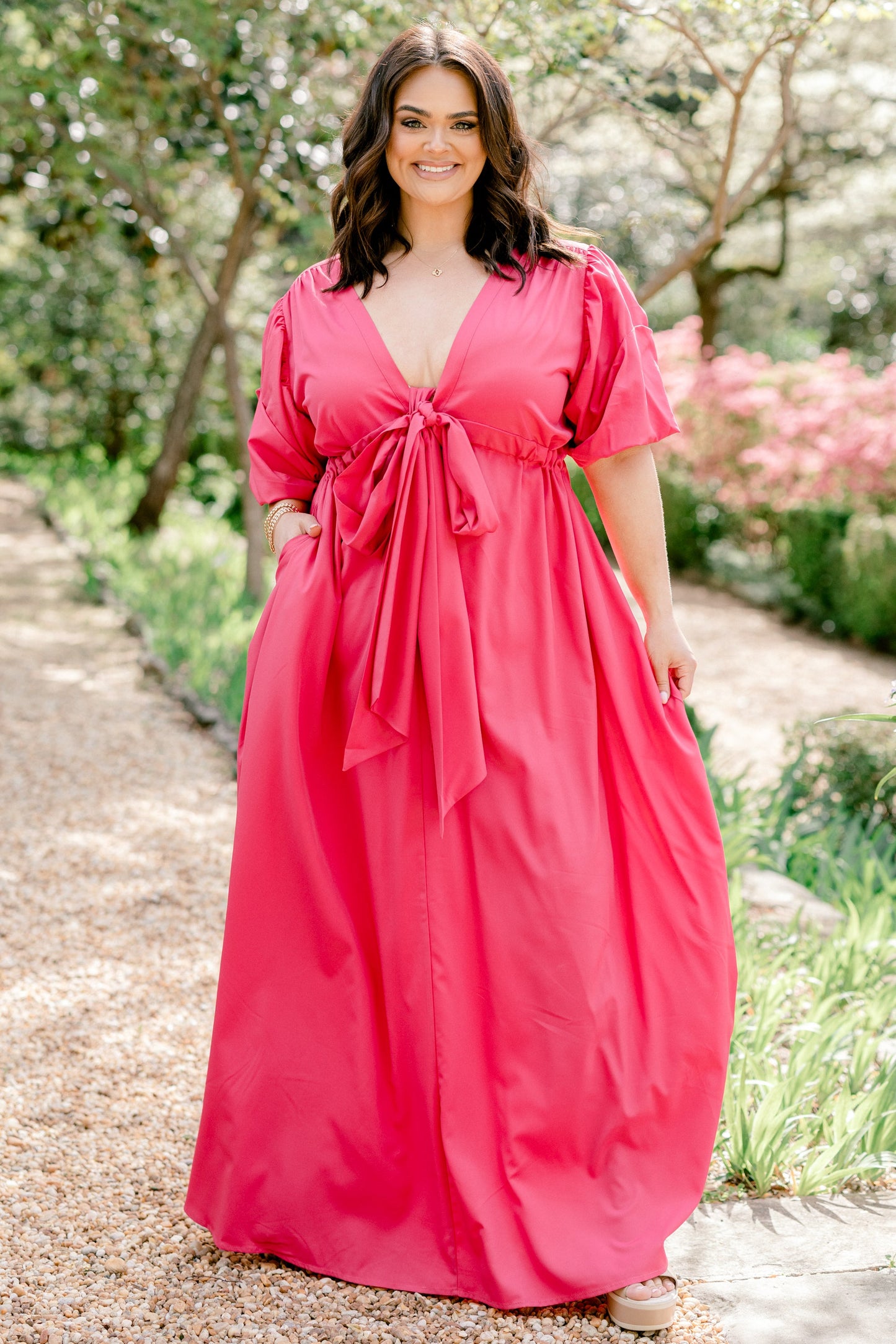 Vestido Maxi Mirándome, Fucsia