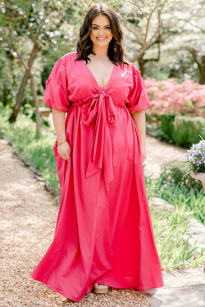 Vestido Maxi Mirándome, Fucsia