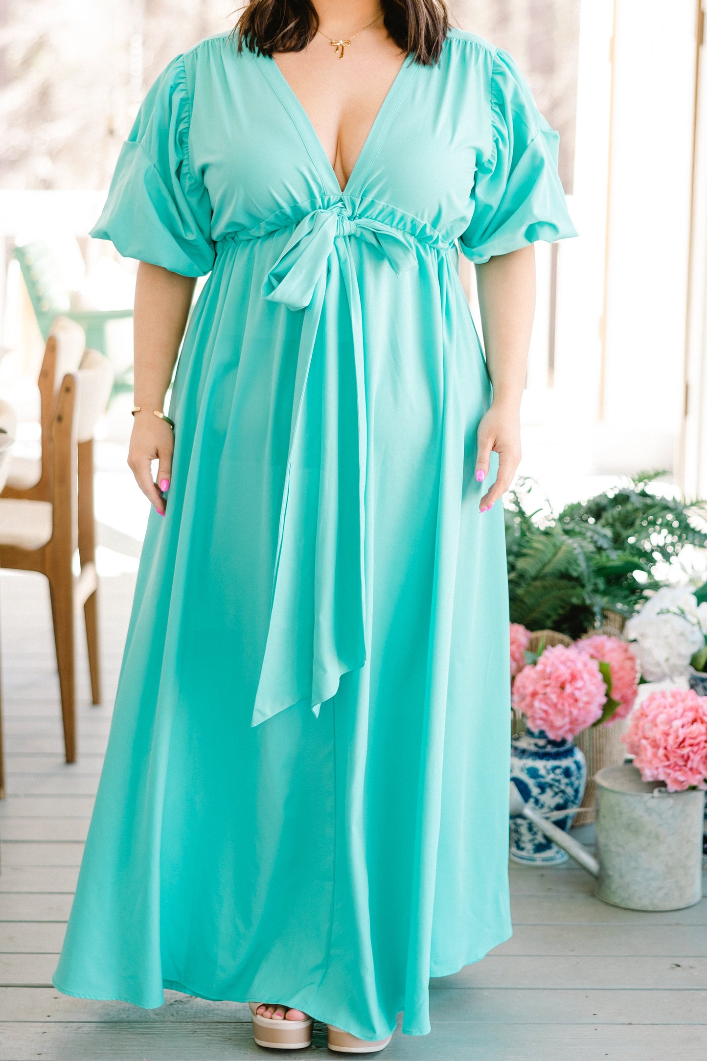 Vestido Maxi Mirándome, Espuma de Mar