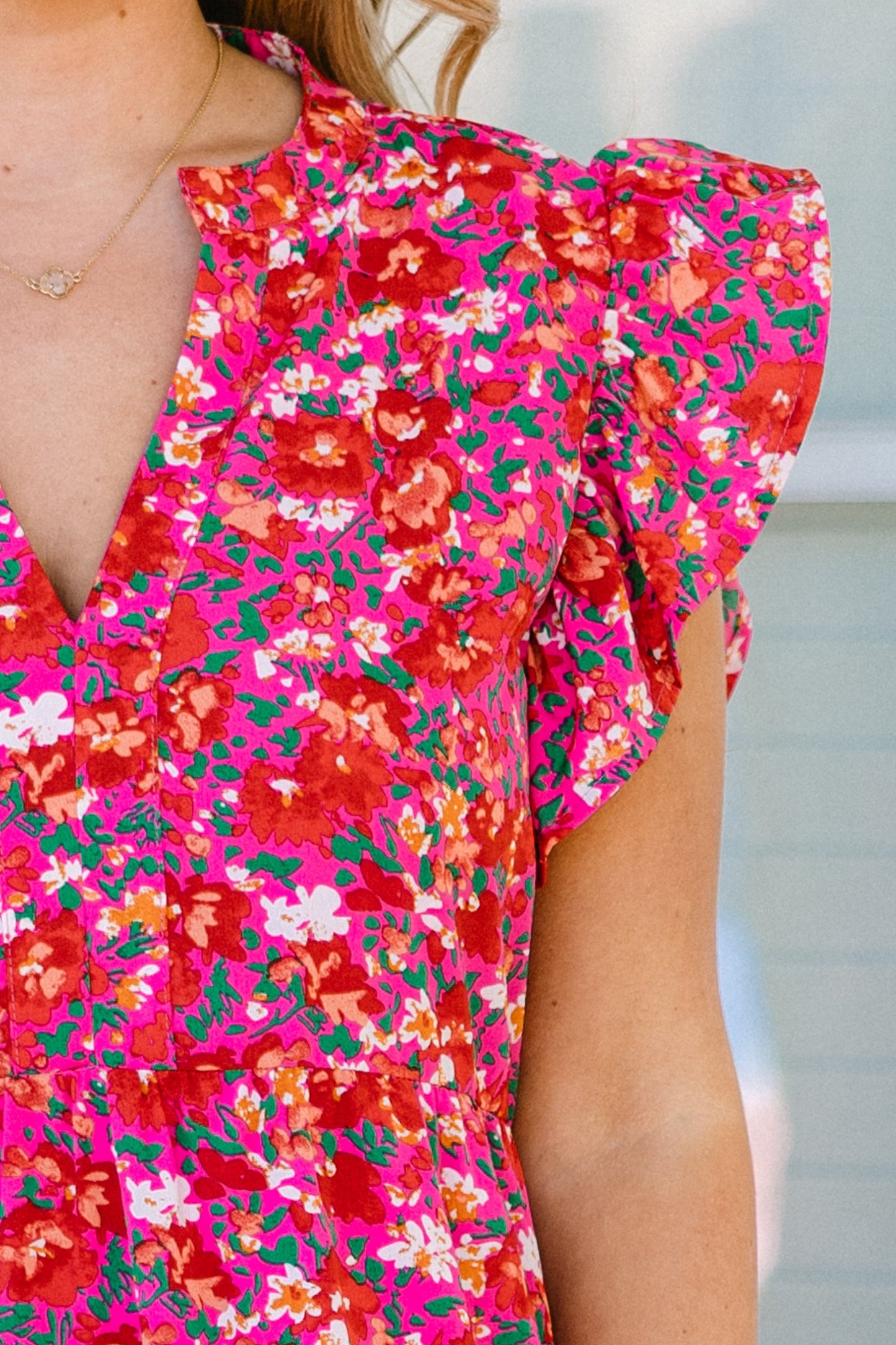 Vestido Midi Love Grows Strong, Floral Rosa