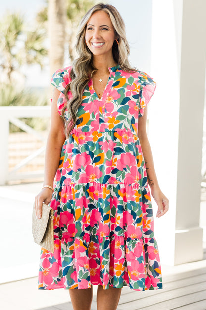 Vestido Midi Love Grows Strong, Floral Blanco