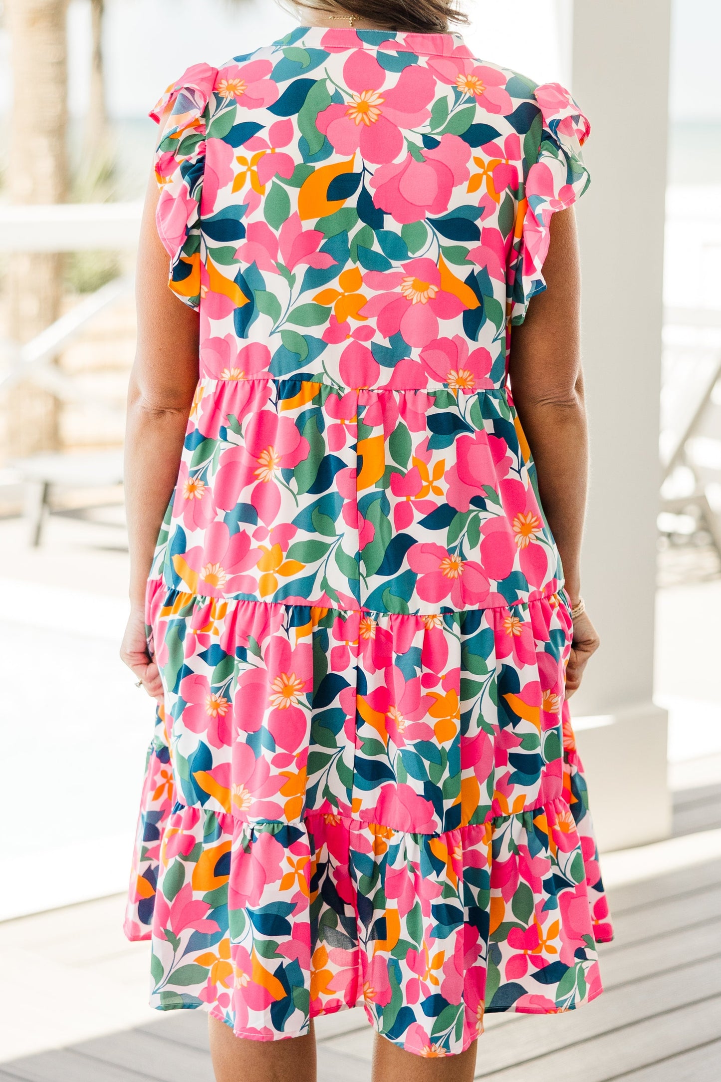 Vestido Midi Love Grows Strong, Floral Blanco