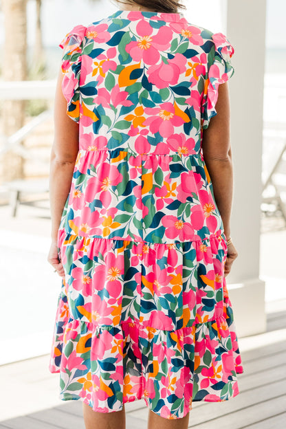 Vestido Midi Love Grows Strong, Floral Blanco