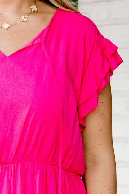 Vestido Ámame o Déjame, Rosa Fucsia