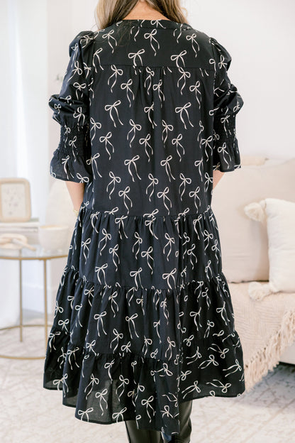 Vestido Love You So, Lazo Negro