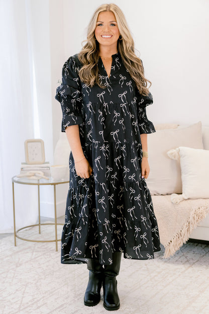 Vestido Love You So, Lazo Negro