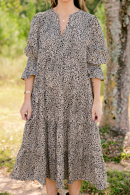 Vestido Love You So, Leopardo Marrón
