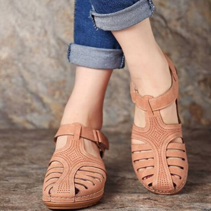 Jantarowe | Vintageowe skórzane ortopedyczne sandały