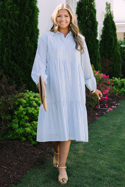 Vestido Made For Malibu, Rayas Azules