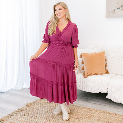 Vestido Maxi Hacer Una Declaración, Ciruela