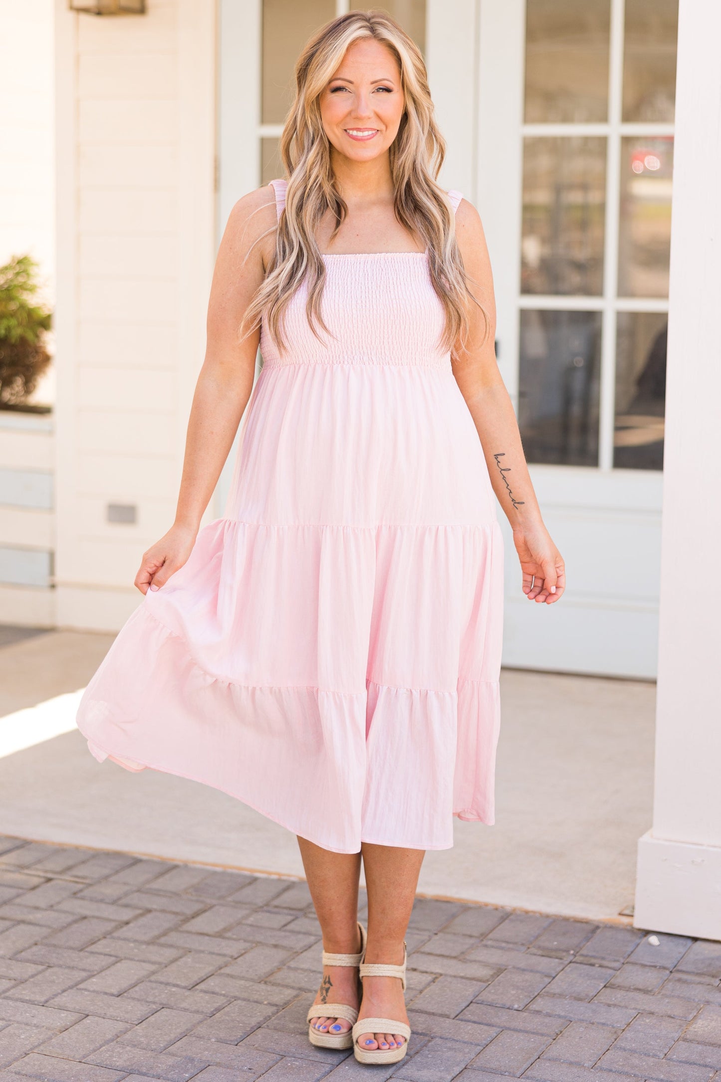 Conóceme Junto a las Azaleas Vestido, Rosa Claro