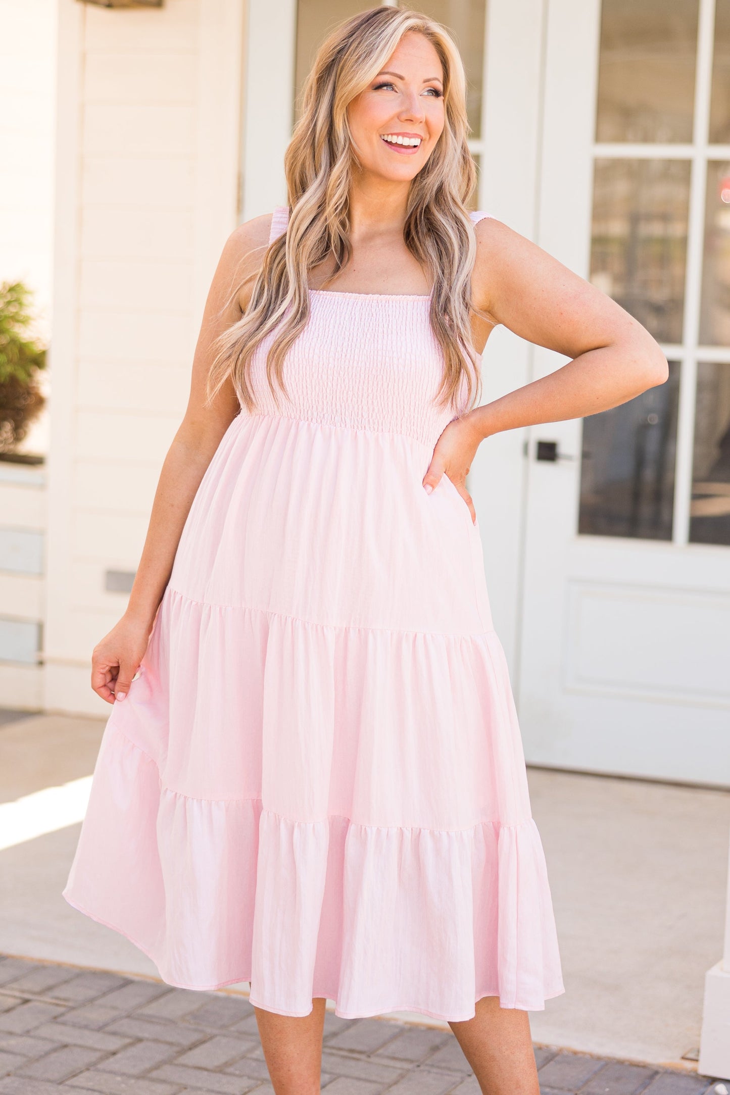 Conóceme Junto a las Azaleas Vestido, Rosa Claro