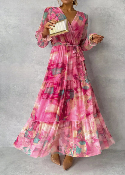 Lieke™ - Vestido envolvente con estampado de flores