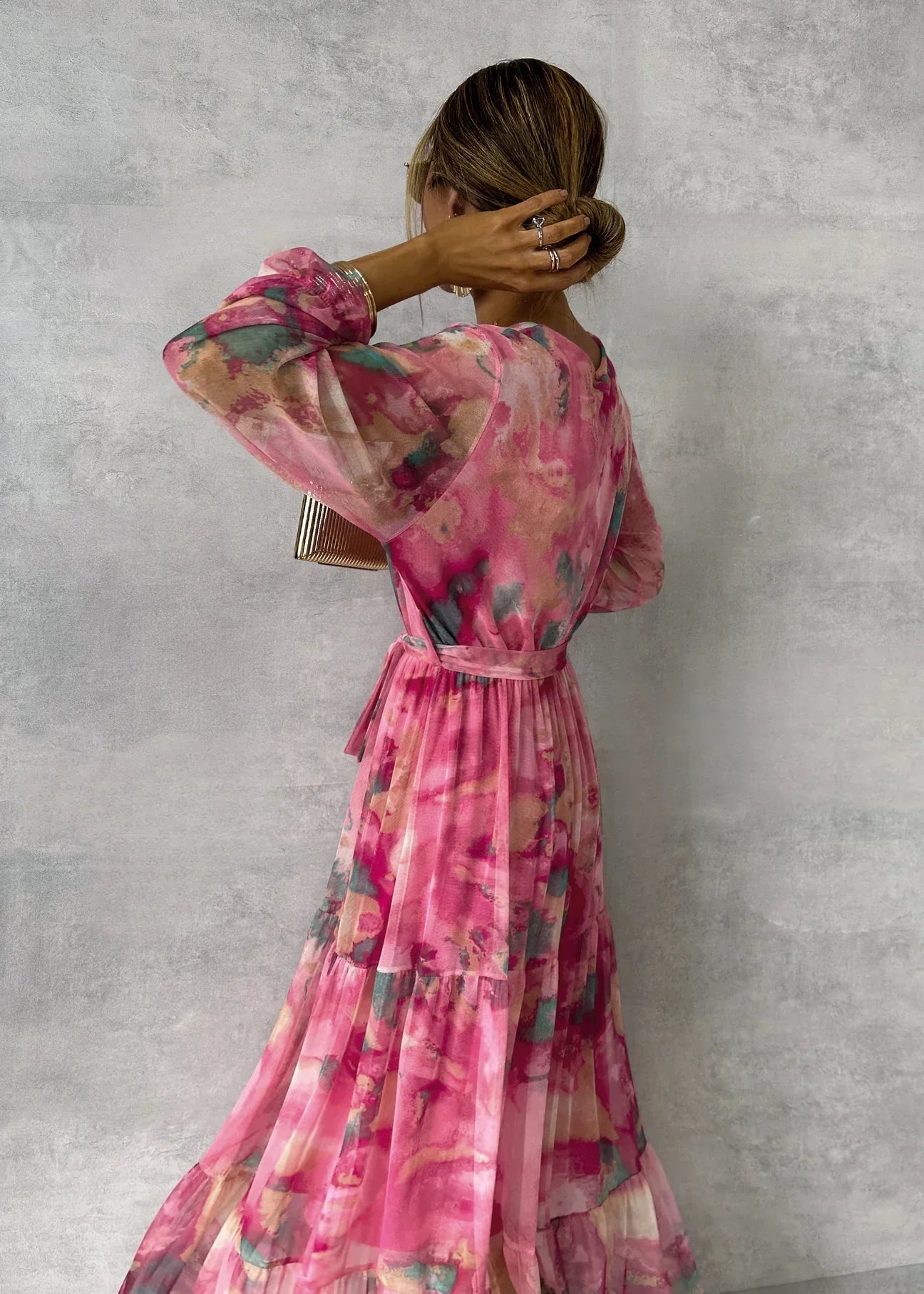 Lieke™ - Vestido envolvente con estampado de flores
