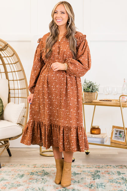 Vestido Memoriza Hoy, Floral Óxido