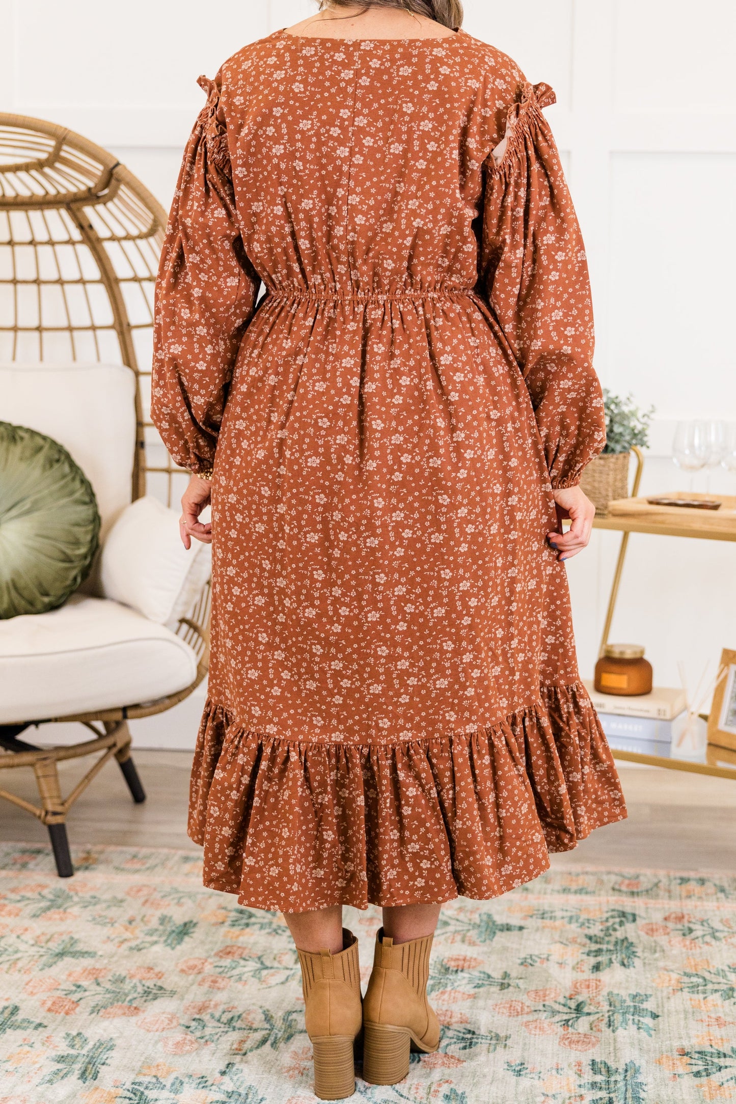 Vestido Memoriza Hoy, Floral Óxido