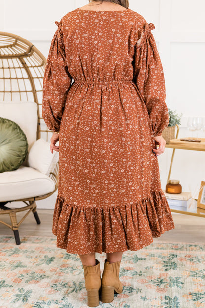 Vestido Memoriza Hoy, Floral Óxido